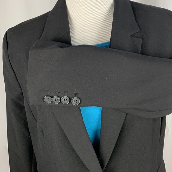 Nearly New Worthington Lined Single Button Black Blazer - Picture 4 of 11